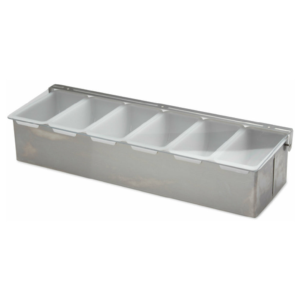 Royal ROY CDS 6 - Condiment Dispenser, 3-1/2"H X 18"W X 6" Deep, (6) Plastic Pint Inserts