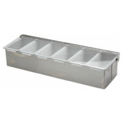 Royal ROY CDS 6 - Condiment Dispenser, 3-1/2"H X 18"W X 6" Deep, (6) Plastic Pint Inserts