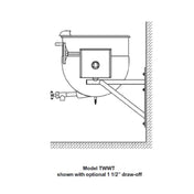 Legion TWWT-50MV Direct Steam Tilting Wall-Mount Kettle With Mixer 50-gallon