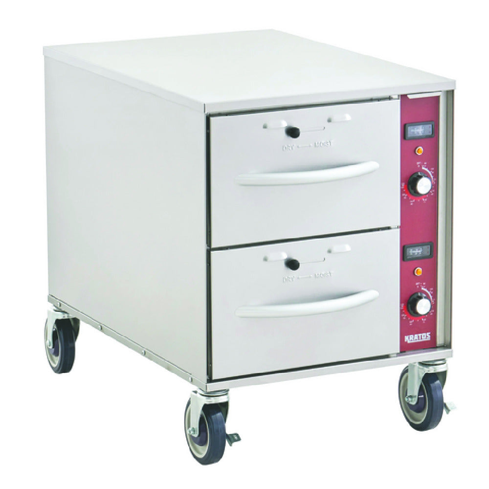 Hubert 112667 - Kratos Mobile Drawer Warmer, 2-drawer, 28"W X 31"D X 30"H