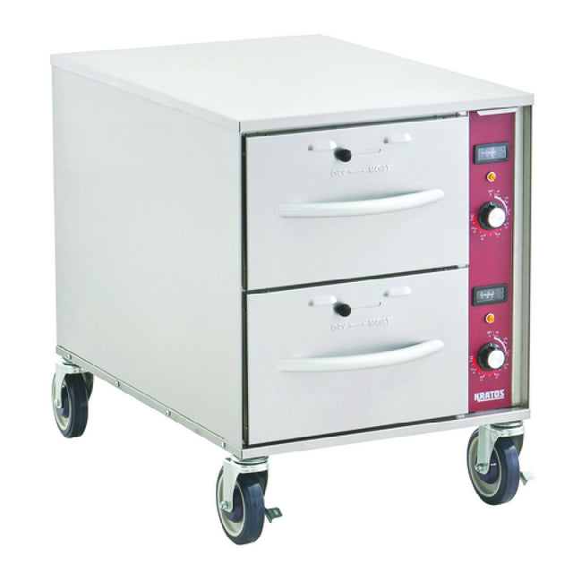 Hubert 112667 - Kratos Mobile Drawer Warmer, 2-drawer, 28"W X 31"D X 30"H