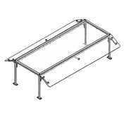 Atlas Metal AT4D-4 Sneeze Guard 61-1/4"L Double Service
