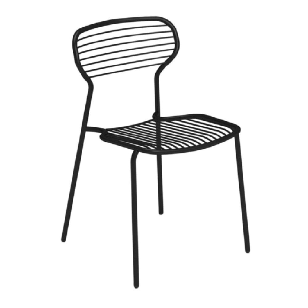 Emuamericas, Llc E1300-24 - Apero Stacking Side Chair, Outdoor/indoor, Steel Rods Back And Seat