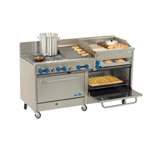Comstock-Castle 2F330-24B Range Gas 72" Wide