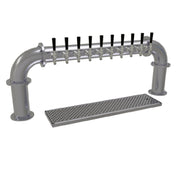 Glastender PP-10-SS Pipe Pass-Thru Draft Dispensing Tower Countertop (10) Stainless Steel Faucets (handles Not Included)