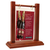 Menu Solutions WFTCT-A Table Tent Holds 4" X 6" Insert Flip Top With Nickel Rings