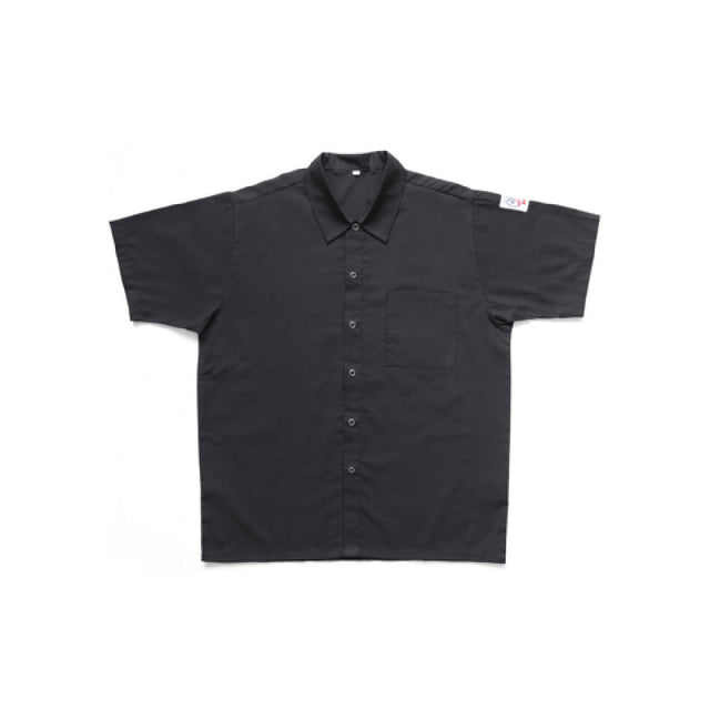 CAC China APST-8KM Chef's Pride Shirt Snap Button Black