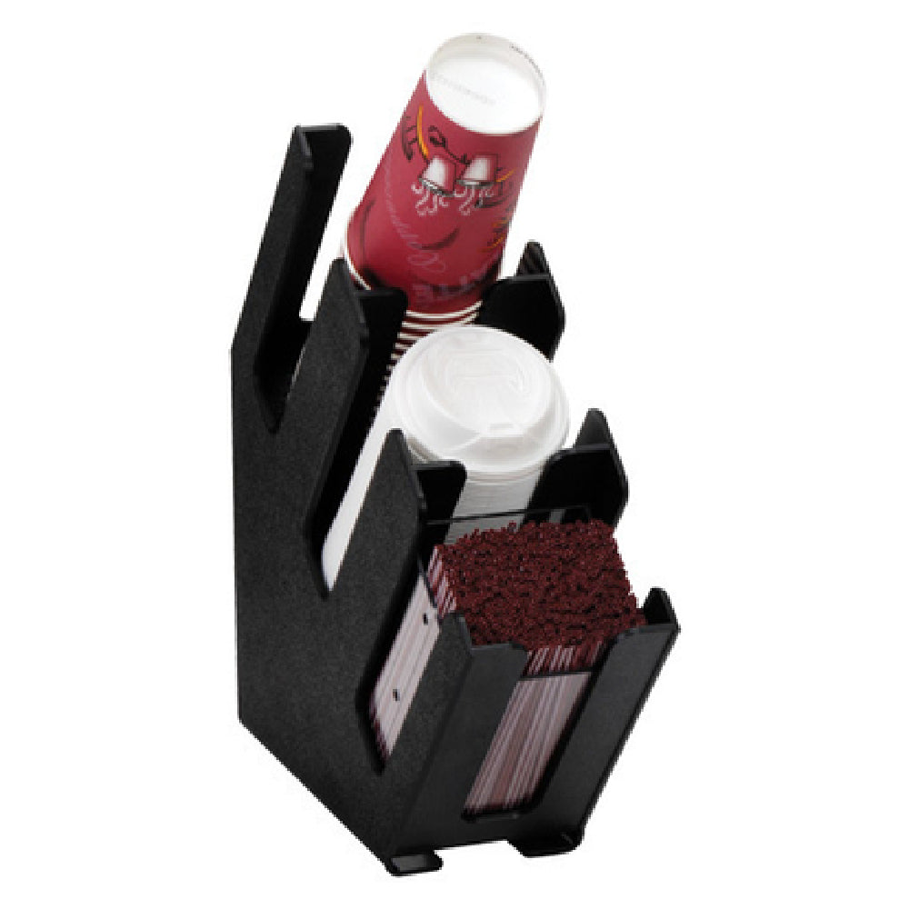 Dispense-Rite LID-3BT - Cup And Lid Organizer, Three-section, Slim Design