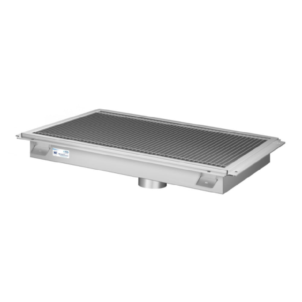 Koolmore KM-FTG-1296 KoolMore Commercial Floor Trough Drain 96"W X 12"D 4"dia. Drain Connections