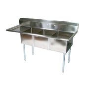 John Boos E3S8-15-14L15 E-Series Sink 3-compartment 62-1/2"W X 20-1/2"D X 43-3/4"H Overall Size