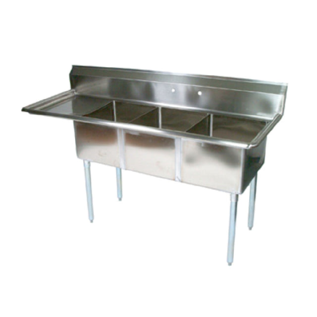 John Boos E3S8-15-14L15-X E-Series Sink 3-compartment 62-1/2"W X 20-1/2"D X 43-3/4"H Overall Size