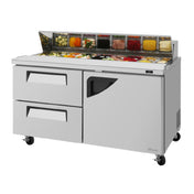 Turbo Air TST-60SD-D2R-N Super Deluxe Sandwich/Salad Unit Two-section 60-1/4"W X 30"D X 37"H