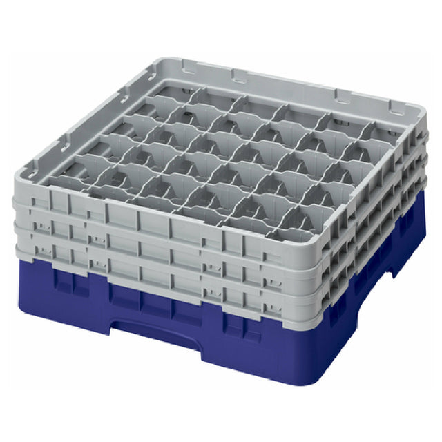 Cambro 36S638186 Camrack® Glass Rack With (3) Soft Gray Extenders Full Size