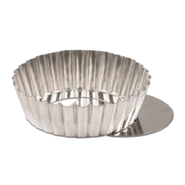 JB Prince M186 100 Tart Mold 4" Dia. Round