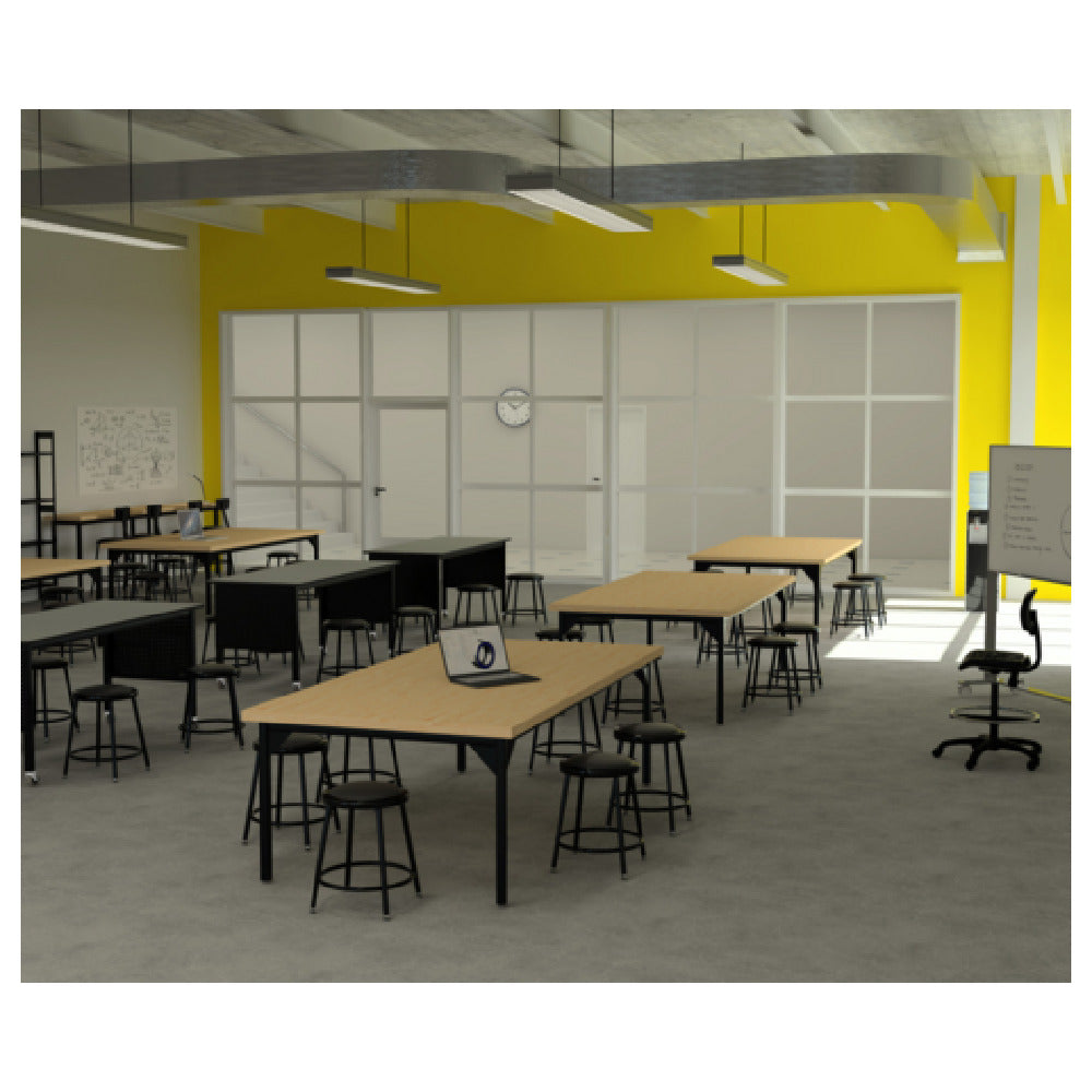 National Public Seating HDT3-3036B - NPS® Heavy Duty Steel Table, Butcherblock Top