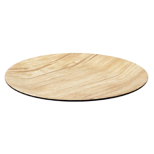 Bon Chef 53975BLK-BAMBOO Dinner Plate 10-3/4" Dia. Round