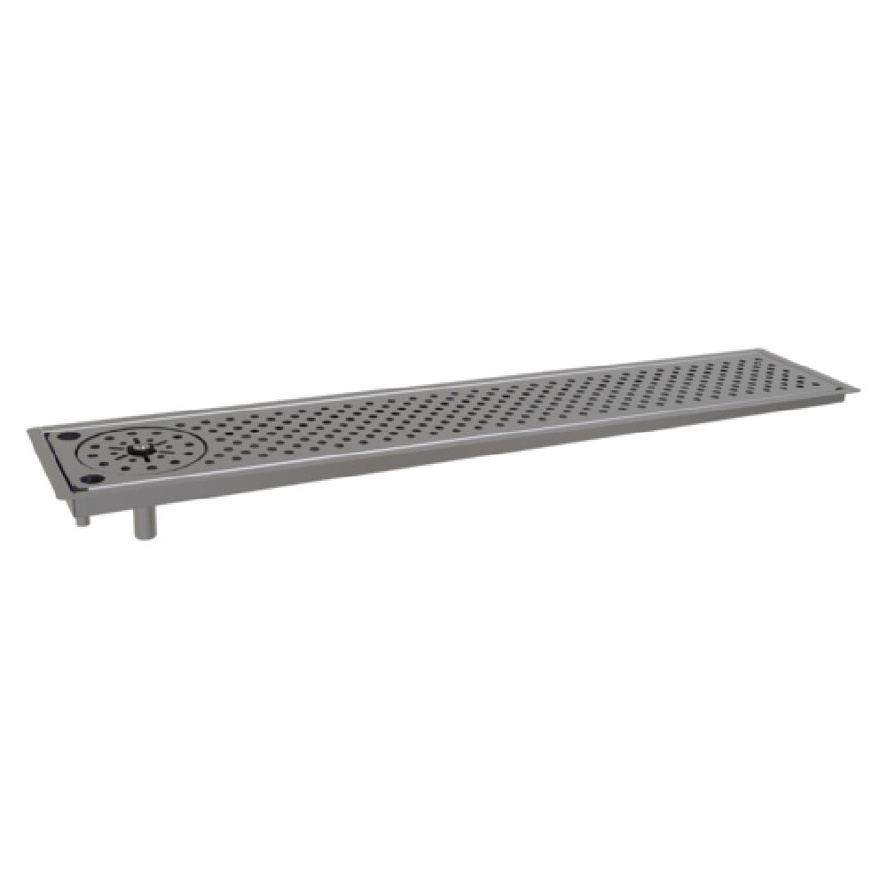 Glastender DI-RF36 Drop-In Rinser Faucet Drain Tray 36"W 1/2" Tray Flange