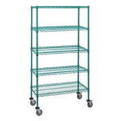 Quantum M1848P47-5 Mobile Cart 48"W X 18"D X 80"H Includes: (5) Wire Shelves