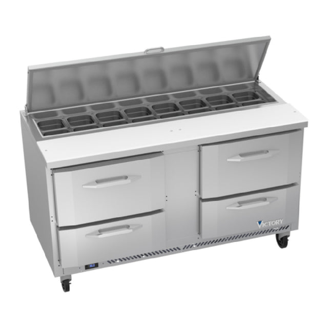 Victory VSPD60HC-16-4 UltraSpec™ Series Sandwich Prep Table Powered By V-Core™