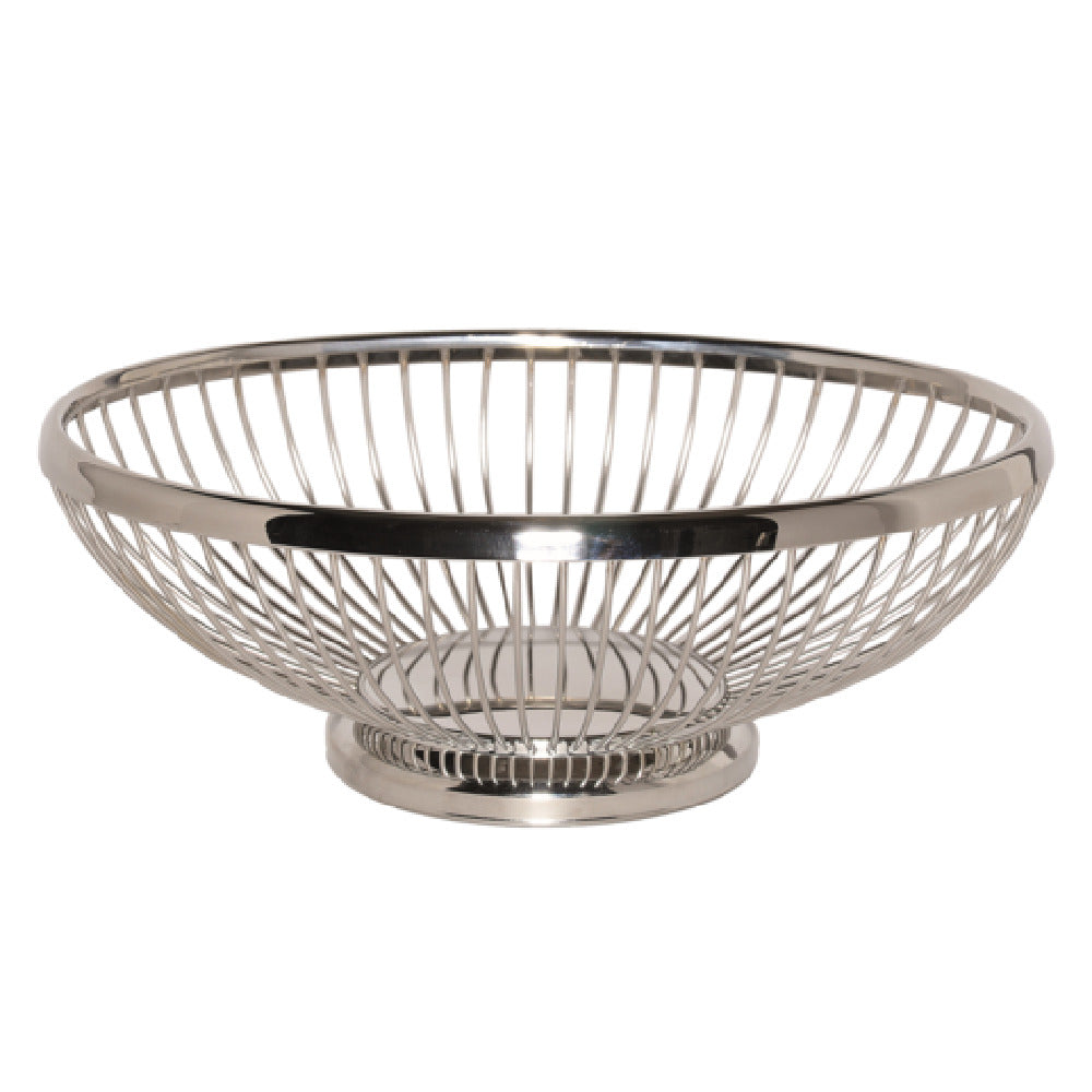 Service Ideas WBBO9PS Service Ideas Wire Basket Oval Polished Stainless