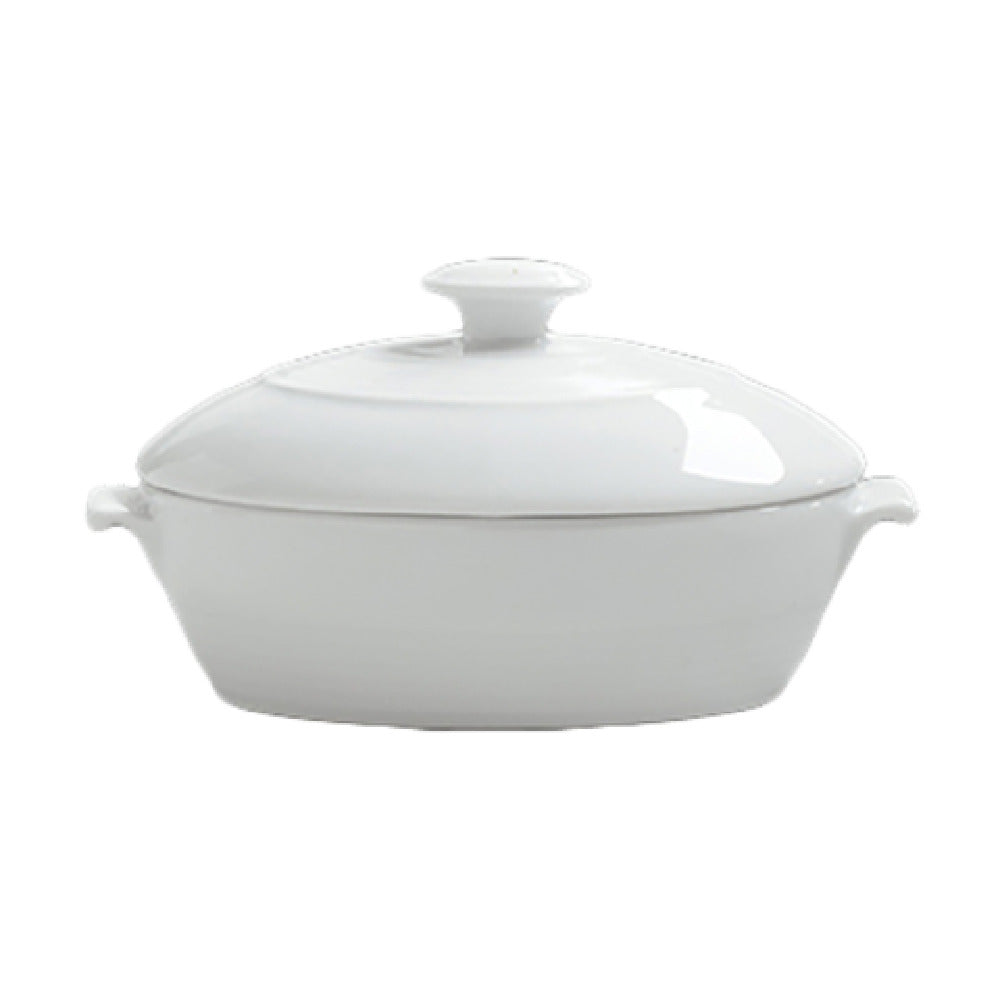 Steelite 6300P035 Medium Oval Bowl W/Lid 4.25 Oz 5.75" X 3.0" X 2.75"