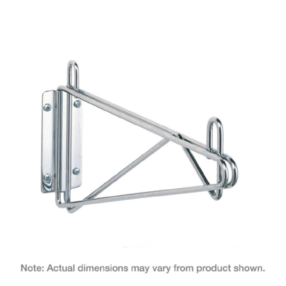 Metro 1WD18C Quick Ship Super Erecta® Direct Wall Mount Single For 18"D Shelf (1) Shelf Support & Mounting Plate (2) Shelf Collar Caps