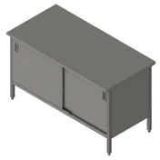 John Boos EBSS6-2448 Work Table Cabinet Base With Sliding Doors 48"W X 24"D