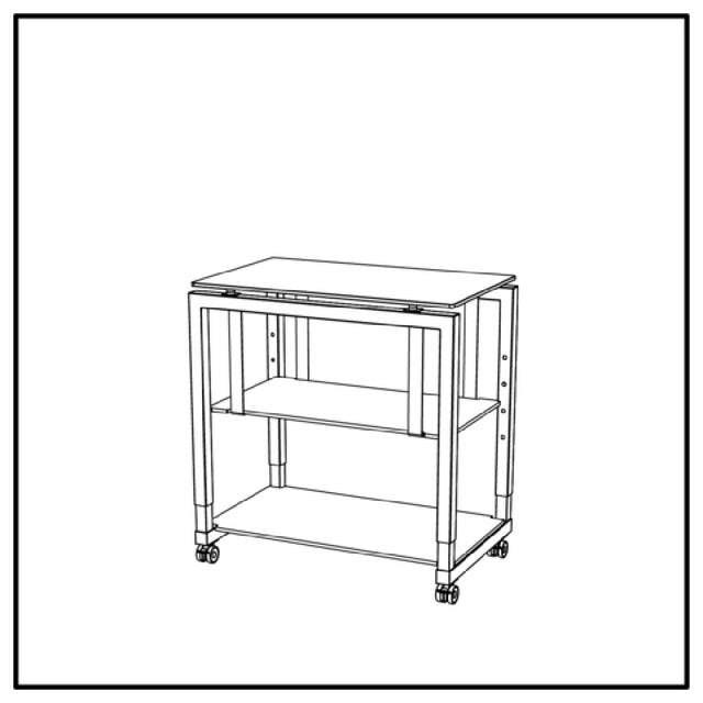 BauscherHepp VE-51041 Venta® Service Cart Stage 50 XS On Castors With Integrated Height Adjustment