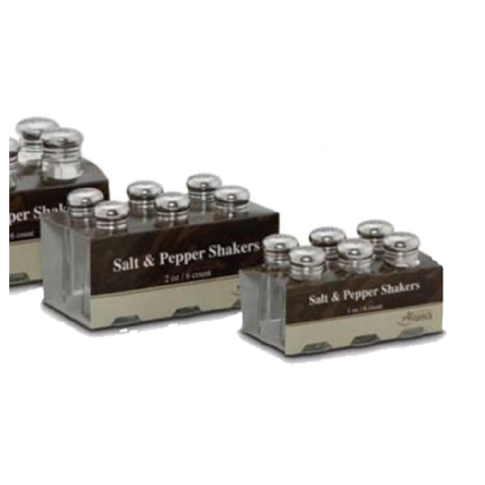 Alegacy Foodservice Products AL6151SP Cash & Carry Salt & Pepper Shaker 2 Oz. Paneled Glass Jar