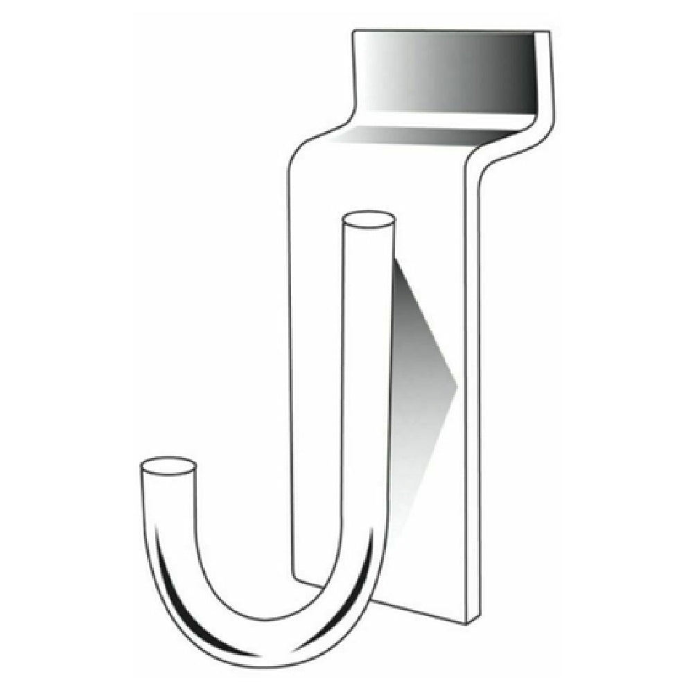Hubert 28841 - Slatwall J-Hook, 1/8" Dia., Metal