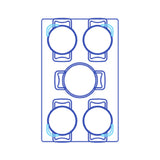 TableCraft Products CW1020E3 - Hot Food Template, 13-1/2" X 21-5/8" (fits Well Size: 11-7/8" X 19-7/8")