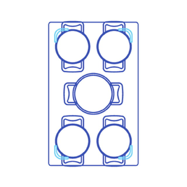 TableCraft Products CW1020E3 - Hot Food Template, 13-1/2" X 21-5/8" (fits Well Size: 11-7/8" X 19-7/8")