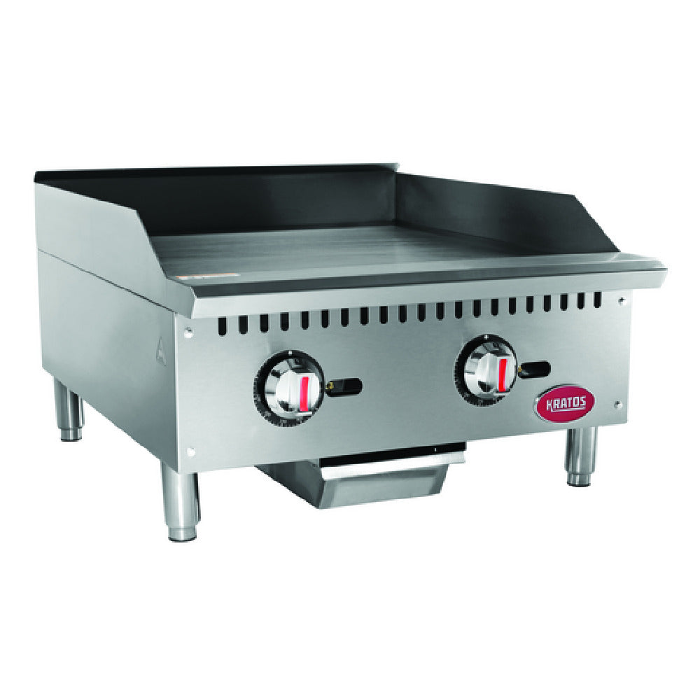 Hubert 35428 - Kratos® Gas Griddle, Thermostatic Controls, 24"W X 20-3/5"D Cooking Area