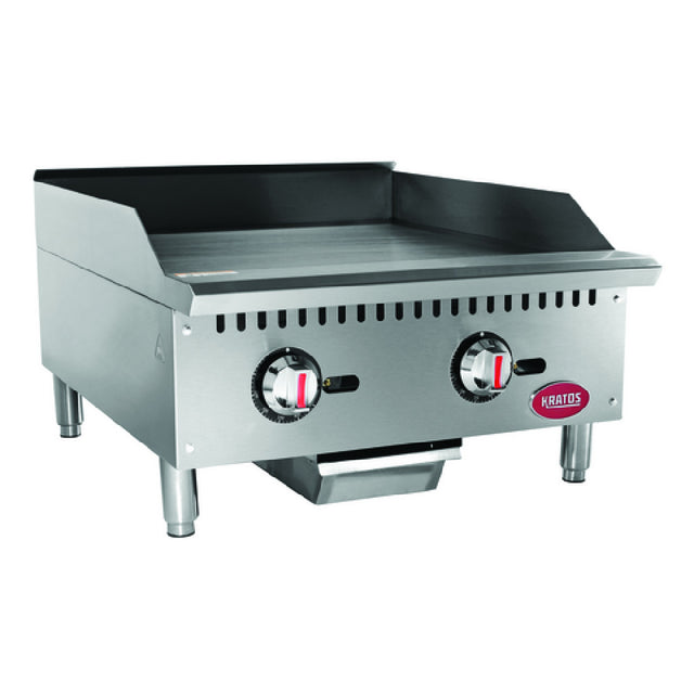 Hubert 35428 - Kratos® Gas Griddle, Thermostatic Controls, 24"W X 20-3/5"D Cooking Area