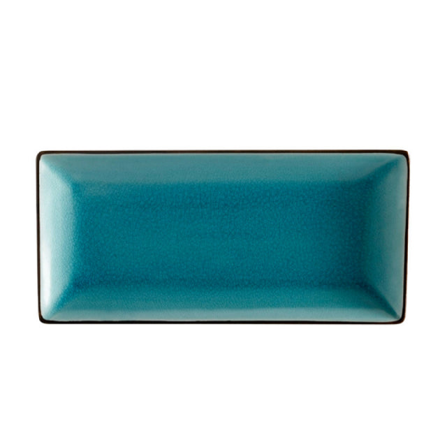 CAC China 666-13-BLU Japanese Style Platter 11-1/2"L X 6-1/2"W X 1-1/4"H Rectangular