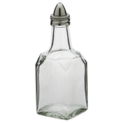 Royal ROY C 600 - Cruet, 6 Oz., Square Glass With Stainless Steel Lid