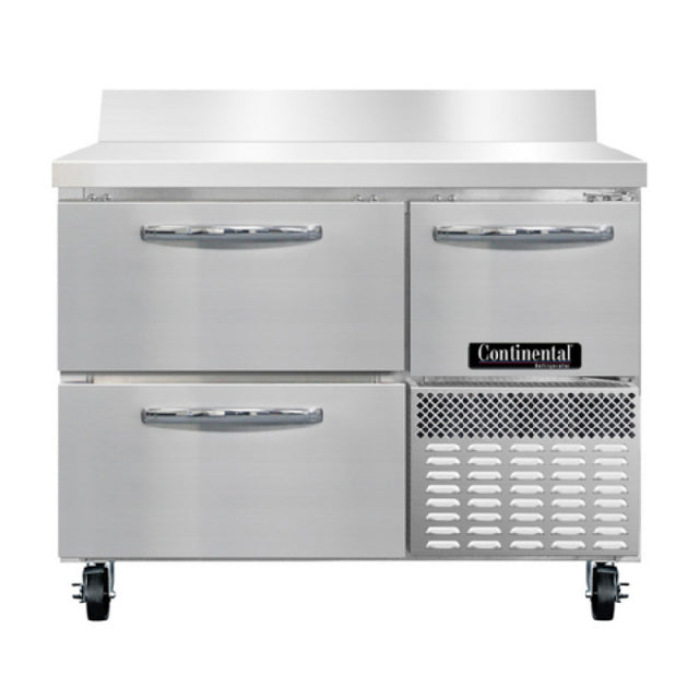 Continental Refrigerator RA43SNBS-D Refrigerated Base Shallow Depth Worktop Unit