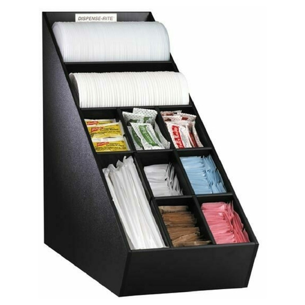 Dispense-Rite NLO-1B - Lid, Straw & Condiment Organizer, Narrow
