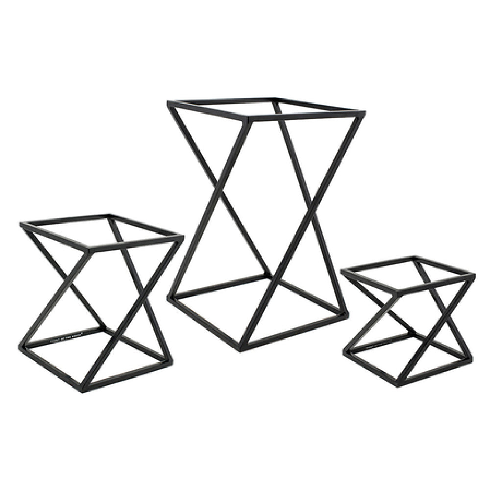 FOH BRI005BKI28 B³ Buffet Building Blocks® Twist Display Riser Set Of 3 (1) 5-3/4"W X 5-3/4"D X 5-1/2"H