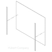 Hubert 42871 - Shield, 36"L X 30"H, Rectangular