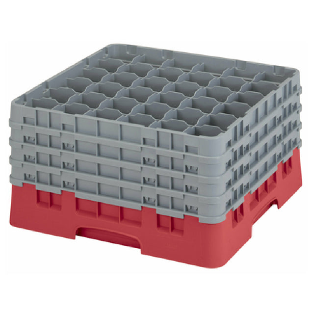 Cambro 36S900163 Camrack® Glass Rack With (4) Soft Gray Extenders Full Size