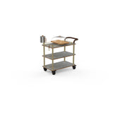 Steelite MGCRNX04GBXX Mogogo Buffet Solutions Roll'n Cheese Plate & Wine Cart 41-1/2" X 21" X 40-1/2"H