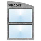 Hubert 83492 - Menu Board, 2-pocket, Wall-mount
