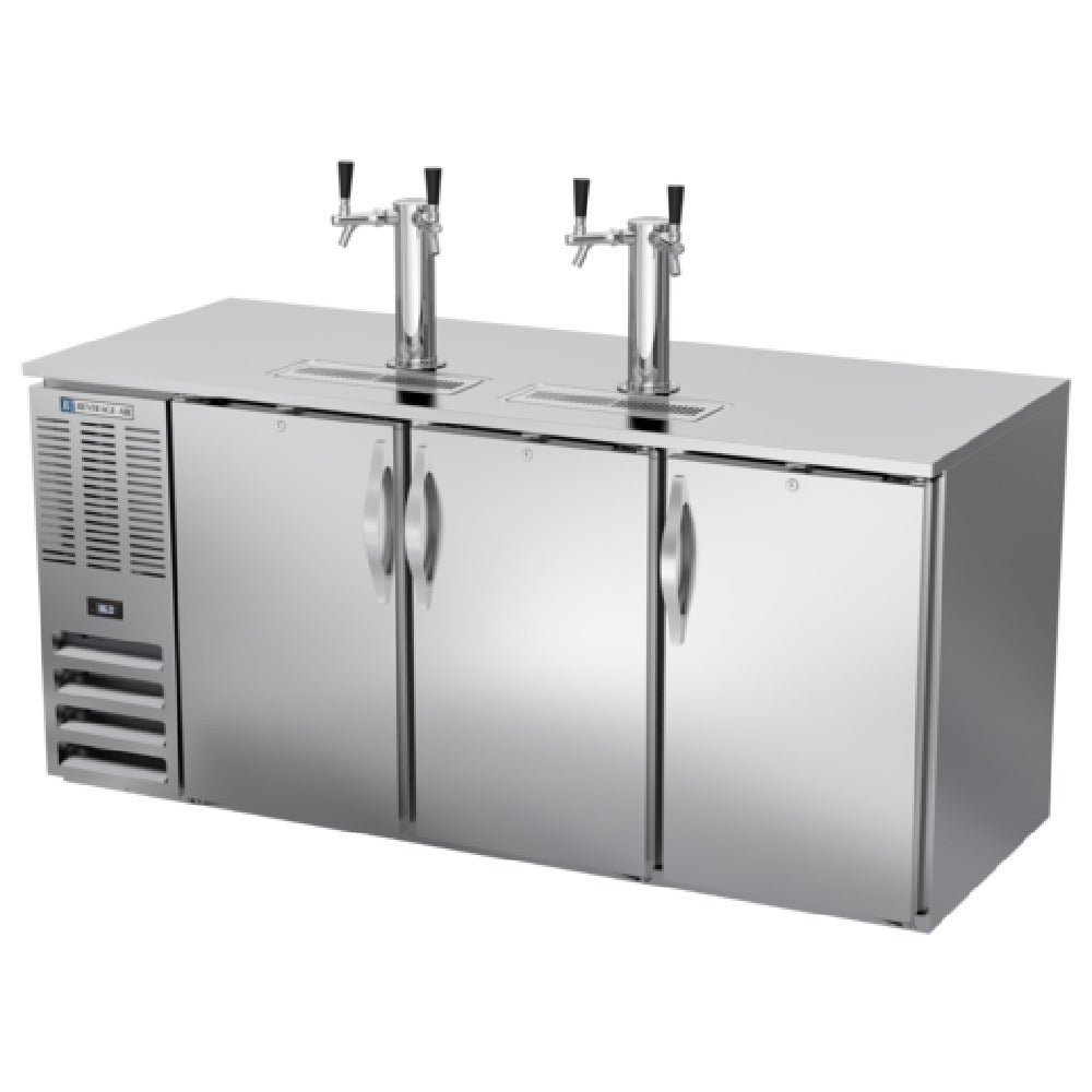 Beverage Air DD72HC-S - Draft Beer Cooler, 72"W X 30-3/8"D X 49-5/16"H, 23.643 Cu. Ft.