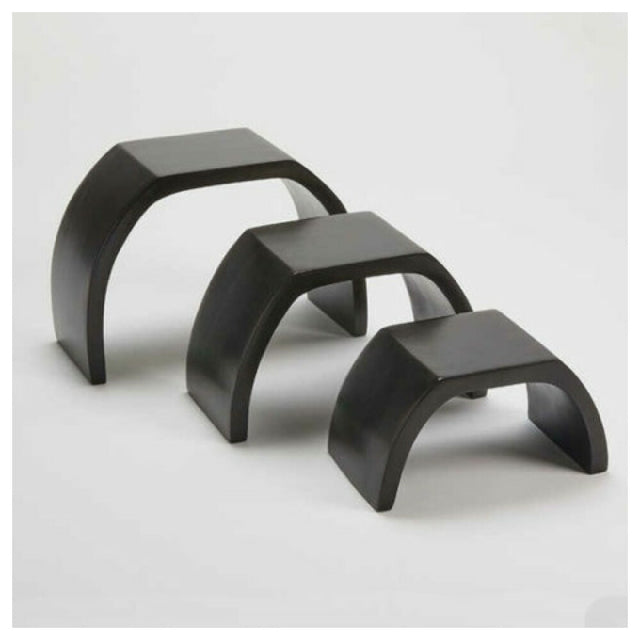 AllPoints 31248 Set Of 3 Arched Riser Wood Espresso