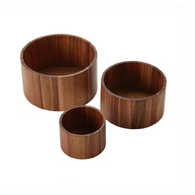 AllPoints 31249 Set Of 3 Round Riser Acacia Wood