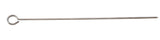 A single stainless steel skewer with a sharp pointed end and a circular loop handle at the opposite end, shown horizontally on a white background. The skewer appears clean, shiny, and dishwasher safe—ideal for grilling or holding food together.