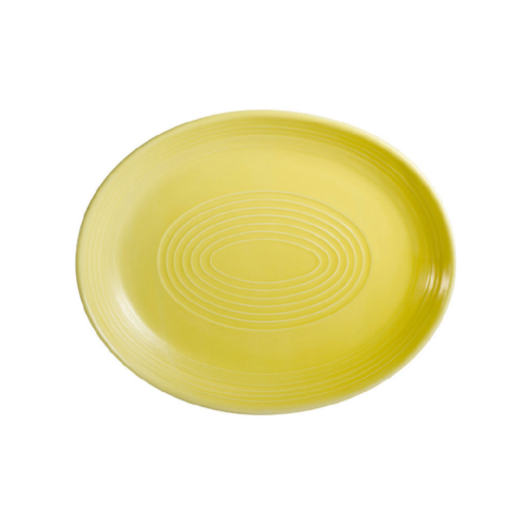 CAC China TG-14C-SFL Tango Platter 12-3/4"L X 10-1/4"W X 1-1/2"H Oval