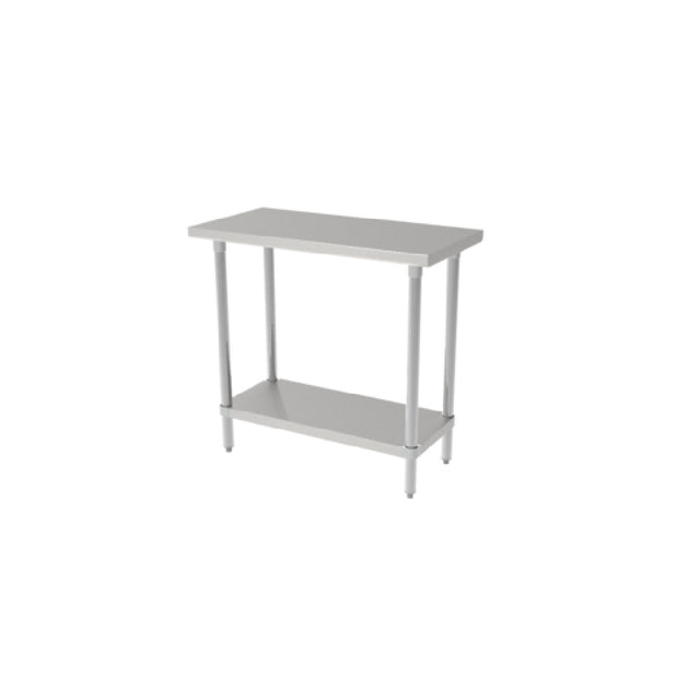 GSW USA WT-E1860 - Economy Work Table, 60"W X 18"D X 35"H, 16/430 Stainless Steel Top