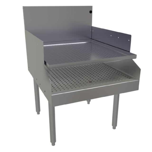 Glastender RDBB-24S Recessed Drainboard Free Standing 24"W X 29"D (depth To Match 24" Deep Units With Single Speed Rail)